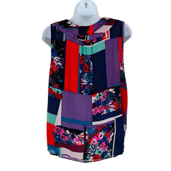 Maeve Anthropologie Women's Size L Anderson Patchwork Floral Ruffle Blouse - Picture 3 of 6